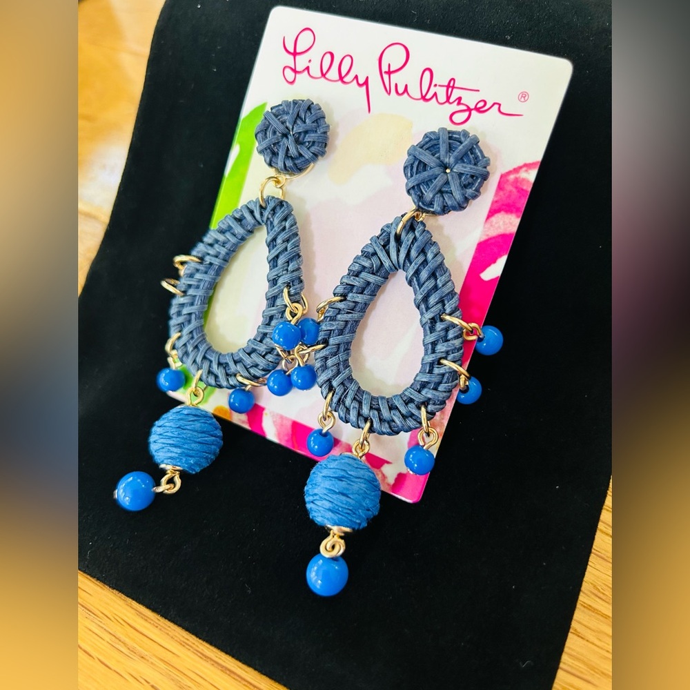 Lilly Pulitzer Raffia Earrings - NWT